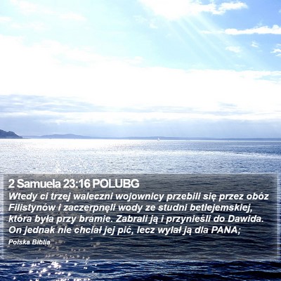 2 Samuela 23:16 POLUBG Bible Verse Image
