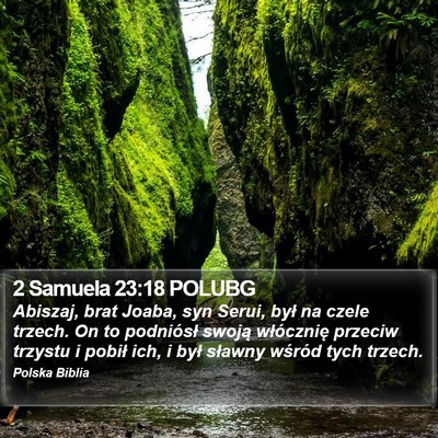 2 Samuela 23:18 POLUBG Bible Verse Image