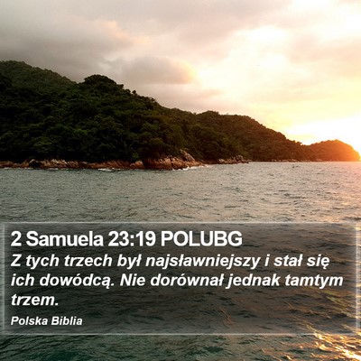 2 Samuela 23:19 POLUBG Bible Verse Image