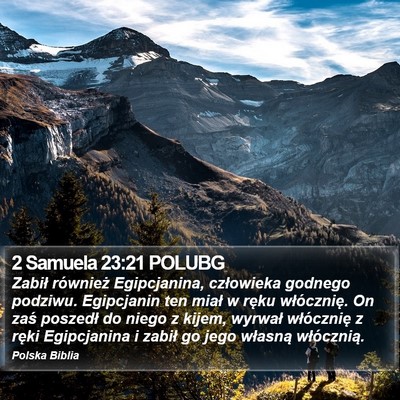 2 Samuela 23:21 POLUBG Bible Verse Image