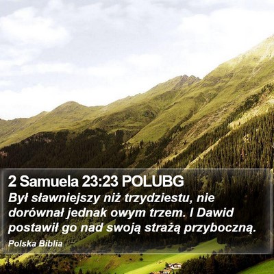 2 Samuela 23:23 POLUBG Bible Verse Image