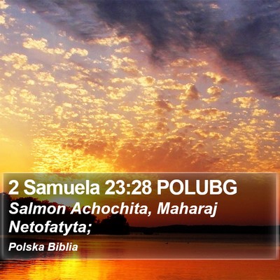 2 Samuela 23:28 POLUBG Bible Verse Image