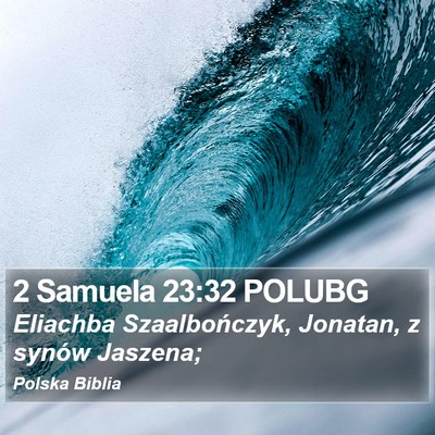 2 Samuela 23:32 POLUBG Bible Verse Image
