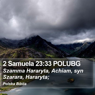 2 Samuela 23:33 POLUBG Bible Verse Image