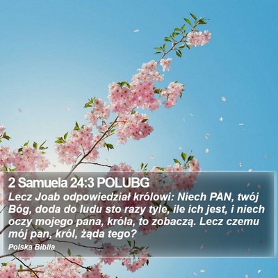 2 Samuela 24:3 POLUBG Bible Verse Image