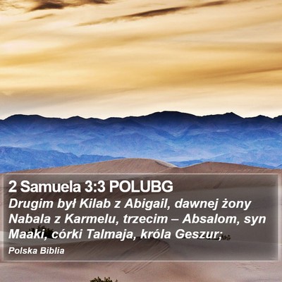 2 Samuela 3:3 POLUBG Bible Verse Image