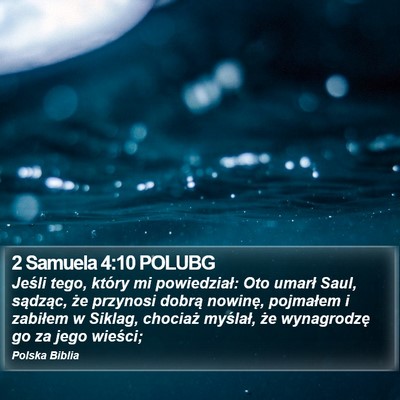 2 Samuela 4:10 POLUBG Bible Verse Image