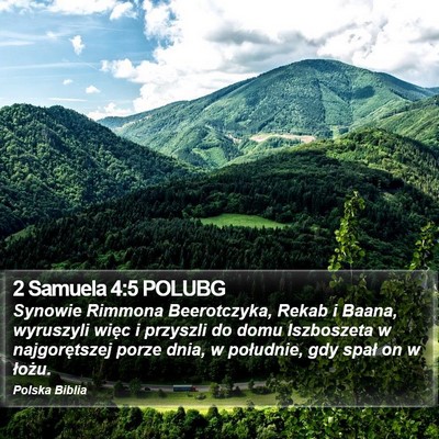 2 Samuela 4:5 POLUBG Bible Verse Image