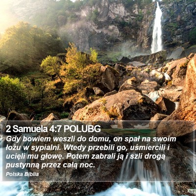 2 Samuela 4:7 POLUBG Bible Verse Image