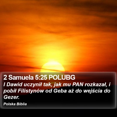 2 Samuela 5:25 POLUBG Bible Verse Image
