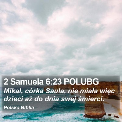2 Samuela 6:23 POLUBG Bible Verse Image