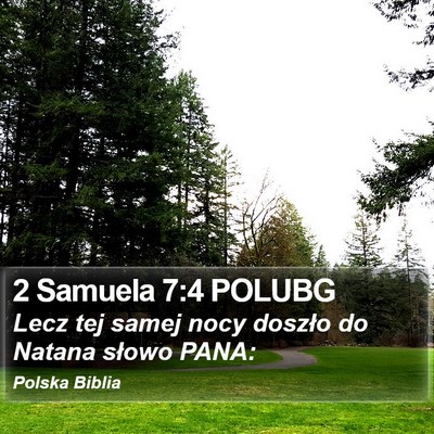 2 Samuela 7:4 POLUBG Bible Verse Image