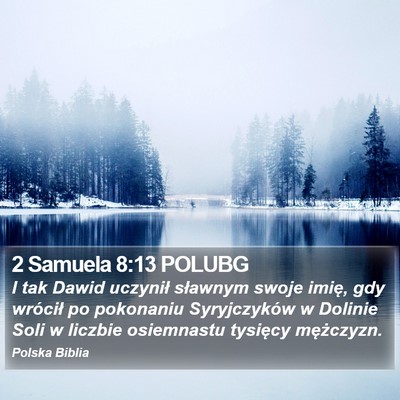 2 Samuela 8:13 POLUBG Bible Verse Image