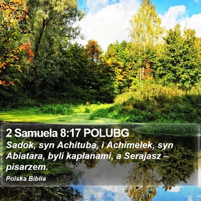 2 Samuela 8:17 POLUBG Bible Verse Image