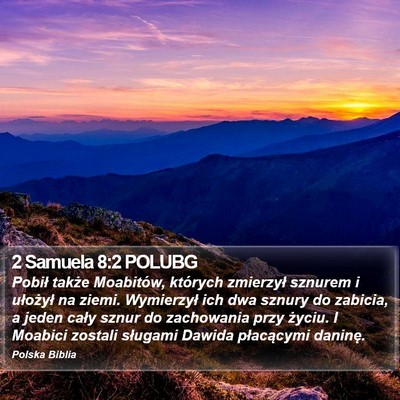 2 Samuela 8:2 POLUBG Bible Verse Image