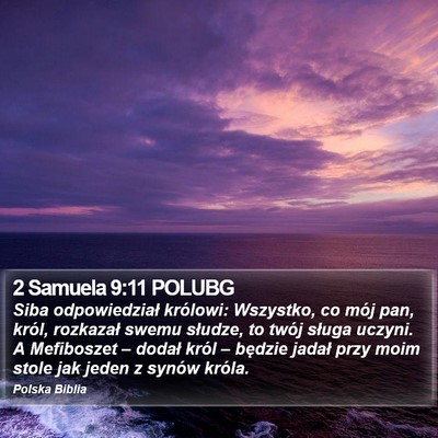 2 Samuela 9:11 POLUBG Bible Verse Image