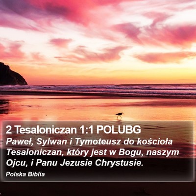 2 Tesaloniczan 1:1 POLUBG Bible Verse Image