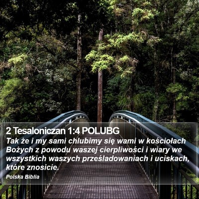 2 Tesaloniczan 1:4 POLUBG Bible Verse Image