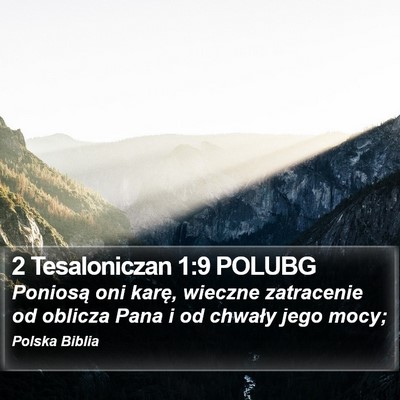 2 Tesaloniczan 1:9 POLUBG Bible Verse Image