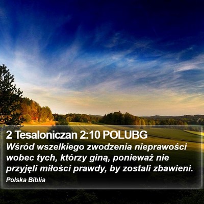 2 Tesaloniczan 2:10 POLUBG Bible Verse Image