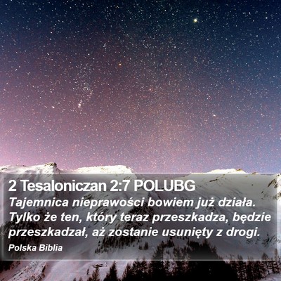 2 Tesaloniczan 2:7 POLUBG Bible Verse Image