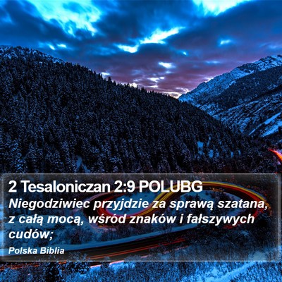 2 Tesaloniczan 2:9 POLUBG Bible Verse Image