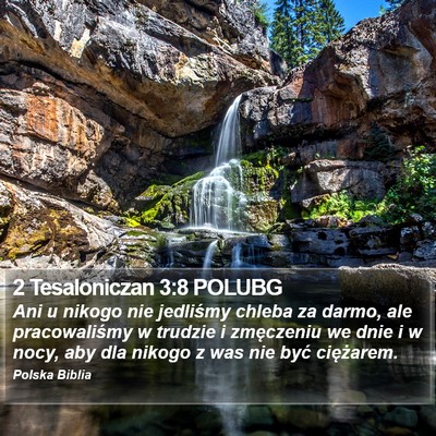 2 Tesaloniczan 3:8 POLUBG Bible Verse Image