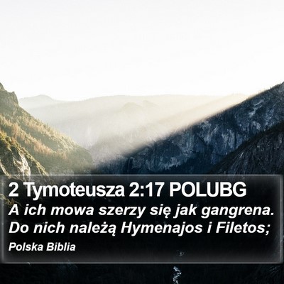 2 Tymoteusza 2:17 POLUBG Bible Verse Image