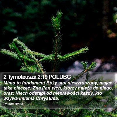 2 Tymoteusza 2:19 POLUBG Bible Verse Image