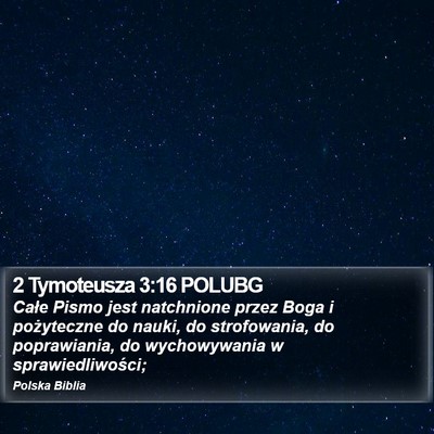 2 Tymoteusza 3:16 POLUBG Bible Verse Image