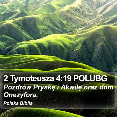 2 Tymoteusza 4:19 POLUBG Bible Verse Image