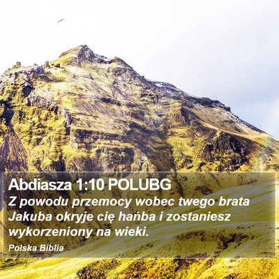 Abdiasza 1:10 POLUBG Bible Verse Image