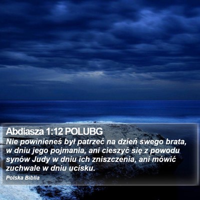Abdiasza 1:12 POLUBG Bible Verse Image