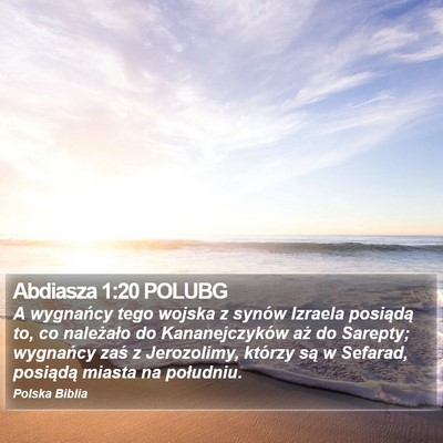 Abdiasza 1:20 POLUBG Bible Verse Image
