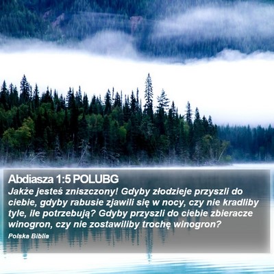 Abdiasza 1:5 POLUBG Bible Verse Image