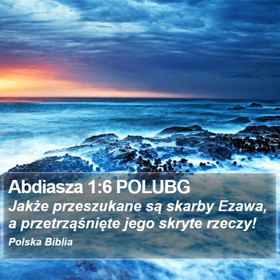 Abdiasza 1:6 POLUBG Bible Verse Image