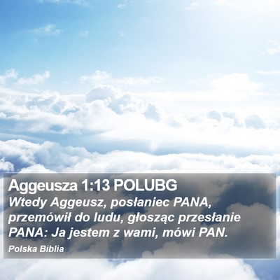 Aggeusza 1:13 POLUBG Bible Verse Image