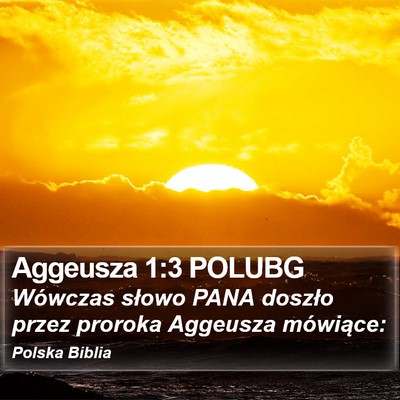 Aggeusza 1:3 POLUBG Bible Verse Image