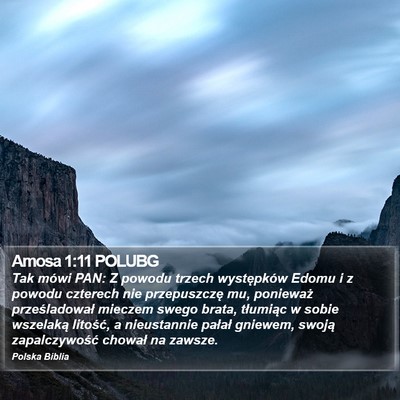 Amosa 1:11 POLUBG Bible Verse Image