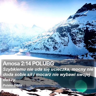 Amosa 2:14 POLUBG Bible Verse Image