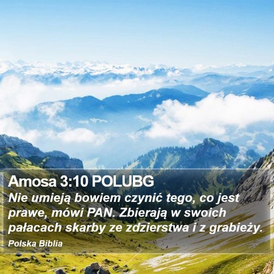 Amosa 3:10 POLUBG Bible Verse Image