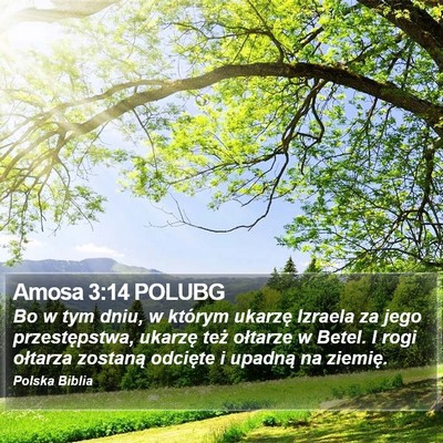 Amosa 3:14 POLUBG Bible Verse Image