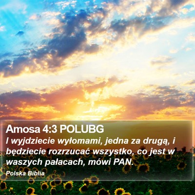 Amosa 4:3 POLUBG Bible Verse Image
