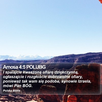 Amosa 4:5 POLUBG Bible Verse Image
