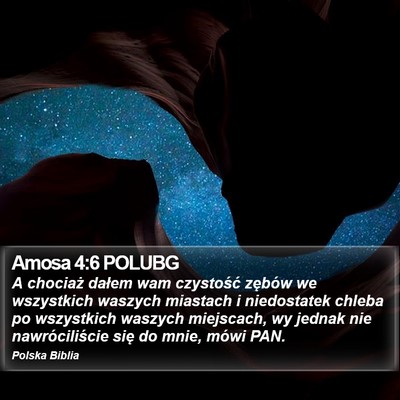 Amosa 4:6 POLUBG Bible Verse Image