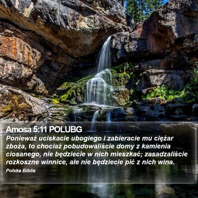 Amosa 5:11 POLUBG Bible Verse Image