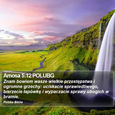 Amosa 5:12 POLUBG Bible Verse Image