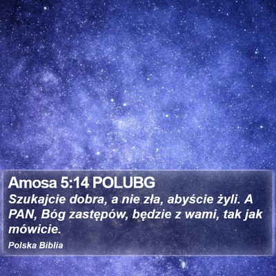 Amosa 5:14 POLUBG Bible Verse Image