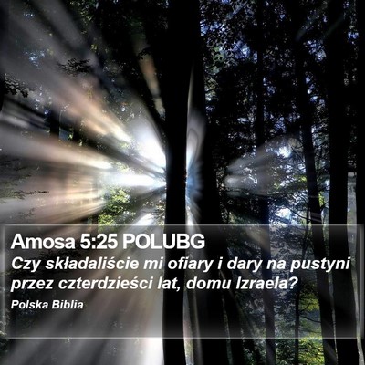 Amosa 5:25 POLUBG Bible Verse Image