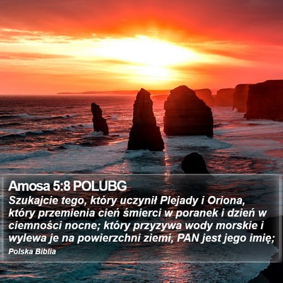 Amosa 5:8 POLUBG Bible Verse Image